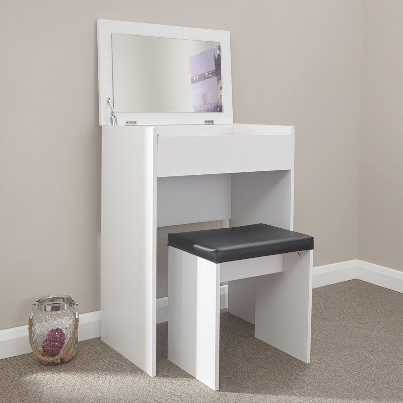 17 Stories Schminktisch-Set Anna mit Spiegel & Bewertungen | Wayfair.de